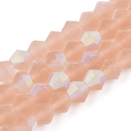 Имитируют нити бус из матового стекла из австрийского хрусталя GLAA-F029-TM3mm-A12-1