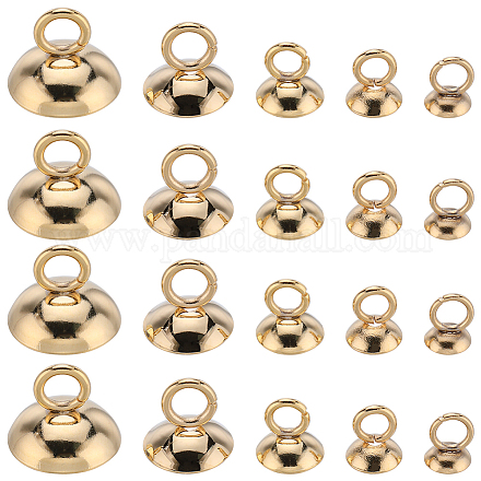 100 шт. 5 размера 201 нержавеющая сталь бусины колпачки подвески STAS-SC0006-01-1