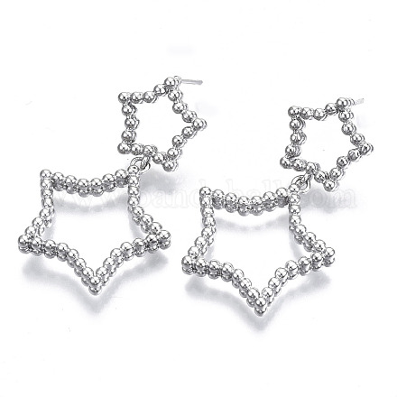 Серьги-гвоздики из латуни KK-N232-104P-NF-1