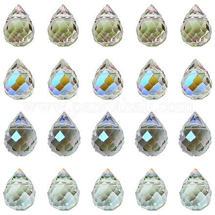 48шт 4 цвета гальванические стеклянные бусины GLAA-FS0001-89-1