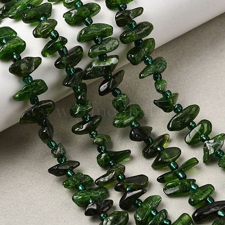 Натуральный зеленый диопсид&nbsp;G-L649-B01-01-1