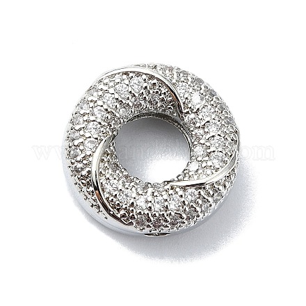 Покрытие стойки латунь микропаве прозрачные кубические циркониевые бусины KK-U014-03P-1