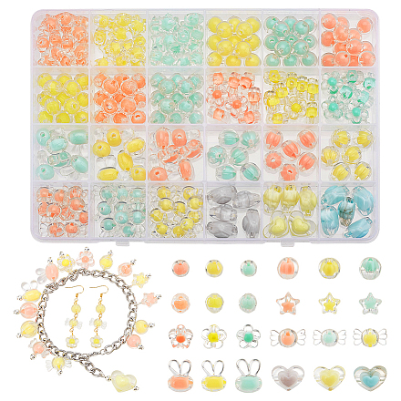 234 шт. Прозрачные акриловые бусины TACR-PH0001-68-1