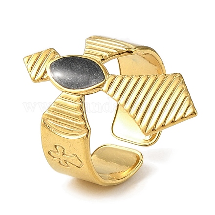 Кольца-манжеты из нержавеющей стали 304 с эмалью для женщин RJEW-F166-27G-01-1