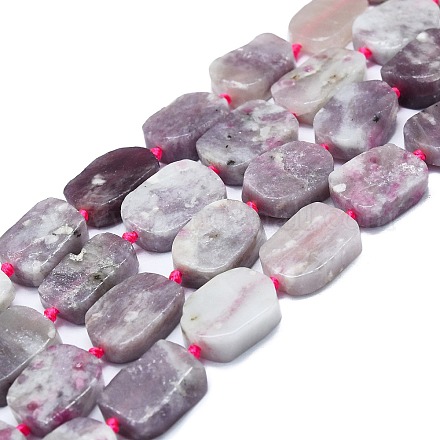 Нити бусин из натурального турмалина сакуры G-K245-J23-01-1