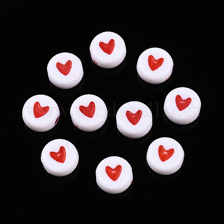 Непрозрачные акриловые бусины X-ACRP-T004-02A-1