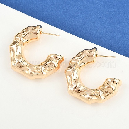 Латунь серьги EJEW-H168-01G-1