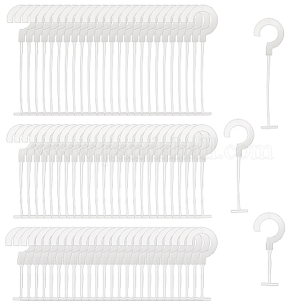 1500 шт. 3 стиля полипропиленовый пластиковый j-образный крючок стандартные крепления для бирок FIND-NB0002-92-1