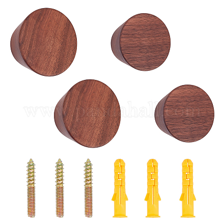 4 шт. 2 стиля деревянной вешалки для одежды AJEW-CA0001-34A-1