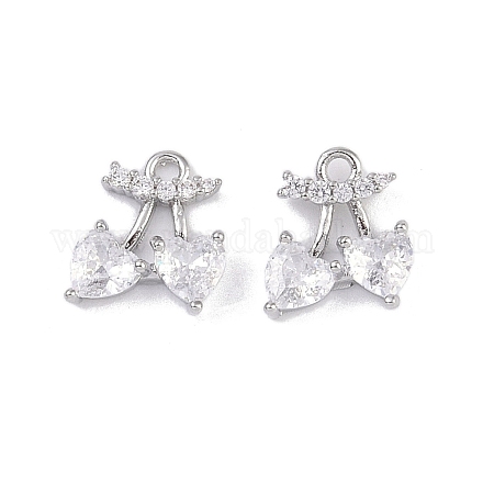 Латунные микропаве прозрачные подвески с фианитом KK-K351-40P-1