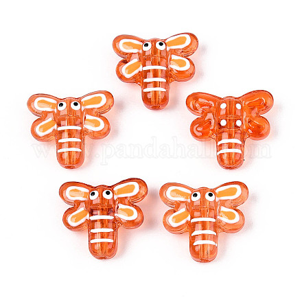 Эмалевые бусины ручной работы в технике лэмпворк LAMP-T023-26H-1