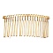 Iron Hair Comb Findings, Light Gold, 38x75~78x3~4mm