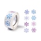 Christmas Themed Flat Round Roll Stickers, Self-Adhesive Paper Gift Tag Stickers, for Party, Decorative Presents, Snowflake Pattern, 25x0.1mm, about 500pcs/roll