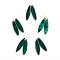 Natural Malachite Pendants, for Jrwelry Making, Horse Eye, 39~42x10~10.5x4~5mm, Hole: 1~1.5mm