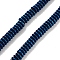 Electroplated Synthetic Non-magnetic Hematite Beads Strands, Saucer Beads, Blue Plated, 4~4.5x1.5mm, Hole: 1mm, about 258pcs/strand, 16.14''(41cm)