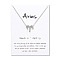 Twelve Constellations Alloy Pendant Necklaces, Platinum, Aries, 15.75 inch(40cm)