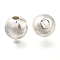 Brass Spacer Beads, Round, Silver, 10mm, Hole: 2.5mm