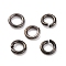 Brass Open Jump Rings, Cadmium Free & Lead Free, Gunmetal, 6x1.2mm, Inner Diameter: 3.5mm, about 3125pcs/500g