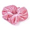 Velvet Cloth Hair Accessories, for Girls or Women, Velvet Elastic Hair Bands, Scrunchie/Scrunchy Hair Ties, Ponytail Holder, Pearl Pink, 2~3mm, Inner Diameter: 35~43mm