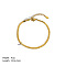 Stylish 304 Stainless Steel Snake Chain Bracelets for Women, Real 18K Gold Plated, 6-3/4 inch(17cm)