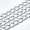 Aluminium Curb Chains, with Spool, Unwelded, Silver, 11.5x8x1.8mm, about 82.02 Feet(25m)/roll