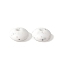 Food Grade Eco-Friendly Silicone Beads, Rondelle, White, 12x6mm, Hole: 3mm