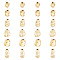 24Pcs 6 Styles Brass Beads, Nuggets, Real 18K Gold Plated, 6.5~9.5x4.5~7.5x3.5~4.5mm, Hole: 1~1.5mm, 4pcs/style