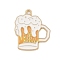 Alloy Enamel Pendants, Golden, Wine Glasses, 24x20x1.5mm, Hole: 1.6mm