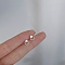 Alloy Earrings for Women, with 925 Sterling Silver Pin, Star, 14.5mm