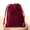 Rectangle Velvet Pouches, Gift Bags, Dark Red, 15x10cm
