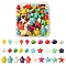 100Pcs 6 Styles Synthetic Turquoise Beads Sets, Dyed, Round & Starfish & Rondelle & Turtle & Cross & Star, Mixed Color, 8~18x5~14x3~8mm, Hole: 1~1.5mm