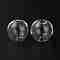 Handmade Two Holes Blown Glass Globe Beads, Round, for DIY Wish Bottle Pendants Glass Beads, Clear, 16mm, Hole: 2mm