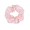 Solid Color Slick Cloth Ponytail Scrunchy Hair Ties, Ponytail Holder Hair Accessories for Women and Girls, Pink, 100mm