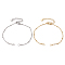2Pcs 2 Colors 304 Stainless Steel Satellite Chain Bracelet Making, Golden & Stainless Steel Color, 6-3/4 inch(17cm), 1pc/color