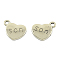 Mother's Day Theme, Tibetan Style Alloy Family Charms, Heart with Word Son, Cadmium Free & Lead Free, Antique Silver, 13x15x3mm, Hole: 3mm