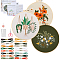 DIY Embroidery Kits For Beginner, Including Printed Fabric, Embroidery Thread & Needles, Bamboo Embroidery Hoop, Flower, 300x300mm