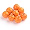 Natural Maple Wood Beads, Dyed, Round, Orange, 19~20x17.5~18mm, Hole: 4.5mm