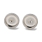 201 Stainless Steel Stud Earring, with 304 Stainless Steel Pin, Flat Round, Stainless Steel Color, 10mm, Pin: 0.8x11mm