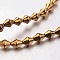 Electroplate Non-magnetic Synthetic Hematite Bead Strands, Bicone, Golden Plated, 5.5x4mm, Hole: 1mm, about 72pcs/strand, 15.7 inch