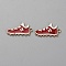 Alloy Enamel Pendants, Baseball Theme Charm, Golden, Shoes, 25.5x14.5x1mm, Hole: 1.9mm