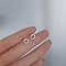 Alloy Earrings for Women, with 925 Sterling Silver Pin, Ring, 14.5mm