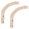 Wood Wall Clothes Hook, Blanched Almond, 25x25x245mm