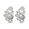 304 Stainless Steel Stud Earrings, Stainless Steel Color, 36x22.5mm