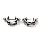 Multi-Strand 316 Surgical Stainless Steel Shield Barbell Hoop Earrings, Cartilage Earrings for Women, Antique Silver, 13.5x7mm