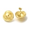 Ion Plating(IP) 304 Stainless Steel Flat Round Stud Earrings for Women, Golden, 22.5mm