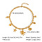 Summer Beach 304 Stainless Steel Pendant Bib Necklaces for Women, Golden, Starfish, 16.54 inch(42cm)