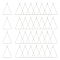 304 Stainless Steel Wire Pendants, Hoop Earring Findings, Triangle, Stainless Steel Color, 22 Gauge, 49.5x35x0.6mm, Hole: 1.2mm, 60pcs/box