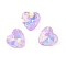 Glass Cabochons, Faceted, Heart, Lilac, 10x10x4.5mm, 45pcs/set