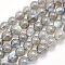 Natural Labradorite Beads Strands, Round, 6mm, Hole: 0.8mm, about 63pcs/strand, 15.5 inch(39.5cm)