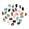 Mixed Style Glass Beads, Faceted, Teardrop, Mixed Color, 15x10mm, Hole: 1.6mm, about 50pcs/bag